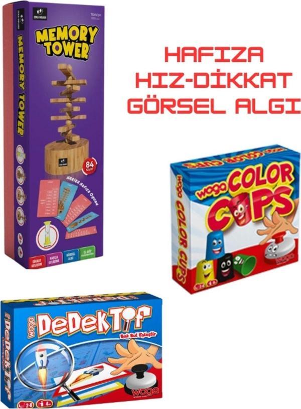 Zeka Dolabı Memory Tower-Dedektif-Color Cups (Hafıza, Görsel, Hız, Kutu Oyunu) - Image 1