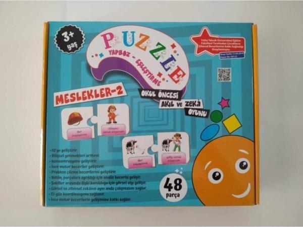 Beceri Dünyası Meslekler 2 Okul Öncesi Akıl Zeka Oyunu Puzzle - Image 1