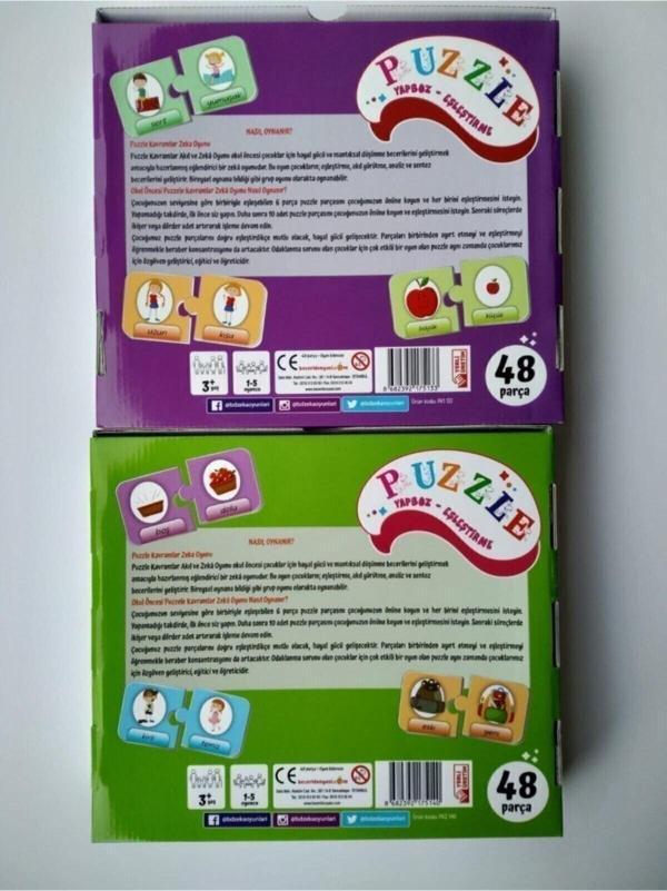 Beceri Dünyası Kavramlar 2 Okul Öncesi Akıl Zeka Oyunu Puzzle - Image 1