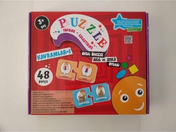 Beceri Dünyası Kavramlar 1  Okul Öncesi Akıl Zeka Oyunu Puzzle - Image 1
