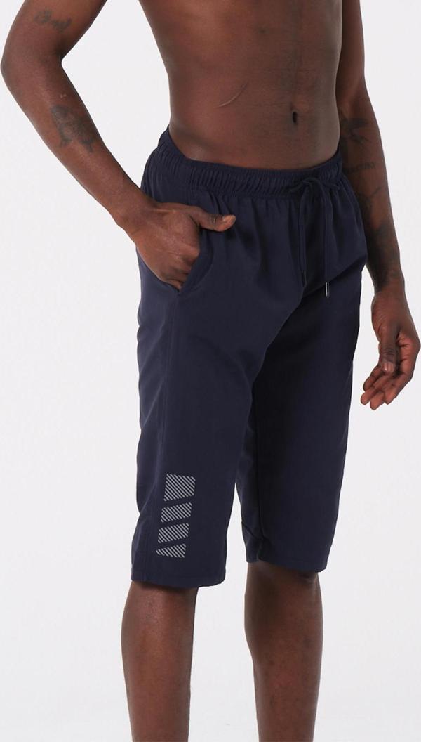 Lacivert Diz Altı Uzun Model Su İtici Özellikli Erkek Plaj Deniz Kapri Şort - DG341-Lacivert - Image 1