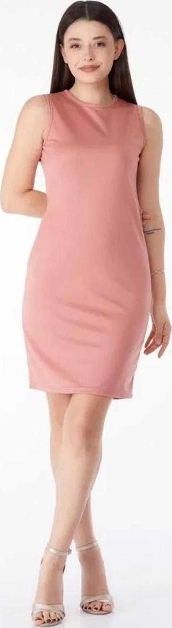 Bisiklet Yaka Kadın Mini Elbise - Image 1