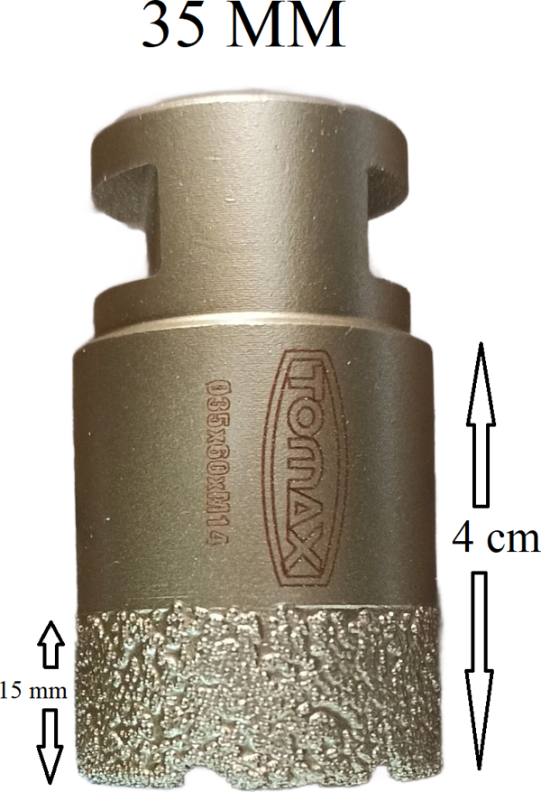 KALİTE Granit Mermer Seramik Fayans Delici Panç 35 mm M14 Girişli - Image 1