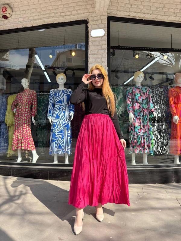 Kraş etek fuşya - Image 1