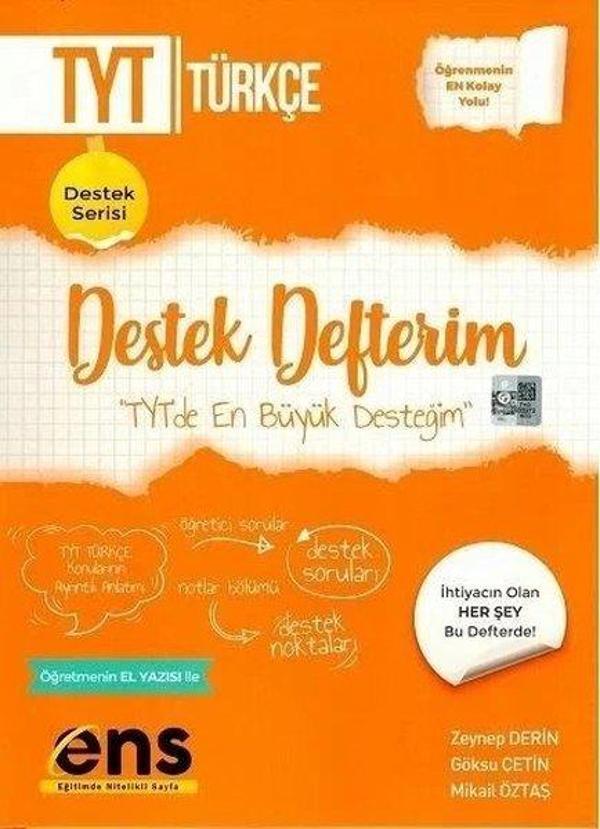 TYT Türkçe Destek Defterim - Ens Yayıncılık - Image 1