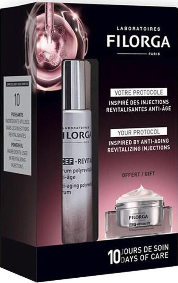 Filorga NCEF Yaşlanma Karşıtı Canlandırıcı Serum 30 ml + NCEF Sıkılaştırıcı Krem 15 ml Set - Image 1