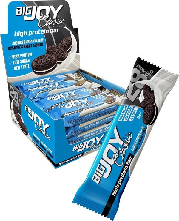 Bigjoy Sports BİGJOY SPORTS- CLASSIC HIGH PROTEİN BAR COOKIE&CREAM 45g×16 Adet - Image 1