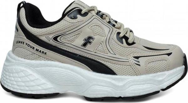 Celira Flt Bej Siyah Fileli Kadın Sneaker Spor Ayakkabı - Image 1