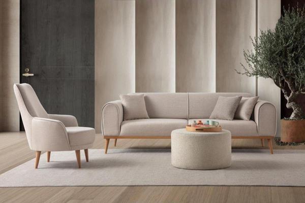 Edsy Home Rebull 3+1 Koltuk Takımı Sütlü Kahve - Image 1