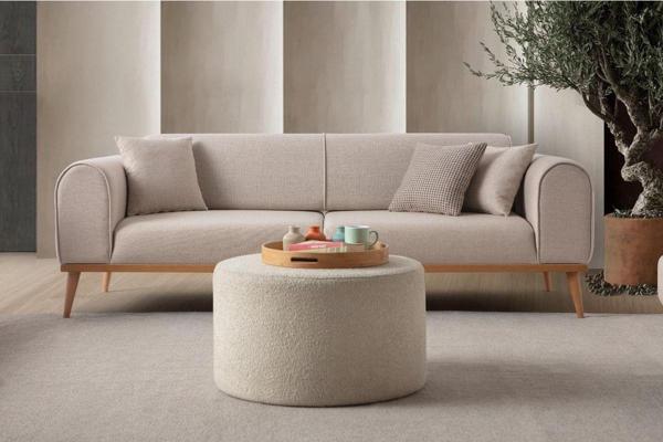 Edsy Home Rebull 3'Lü Koltuk Sütlü Kahve - Image 1