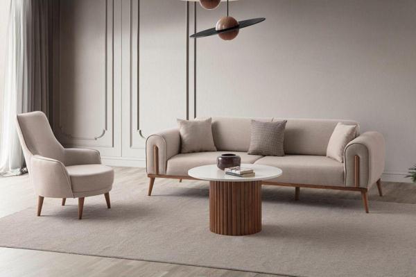 Edsy Home Riva 3+1 Koltuk Takımı Sütlü Kahve - Image 1