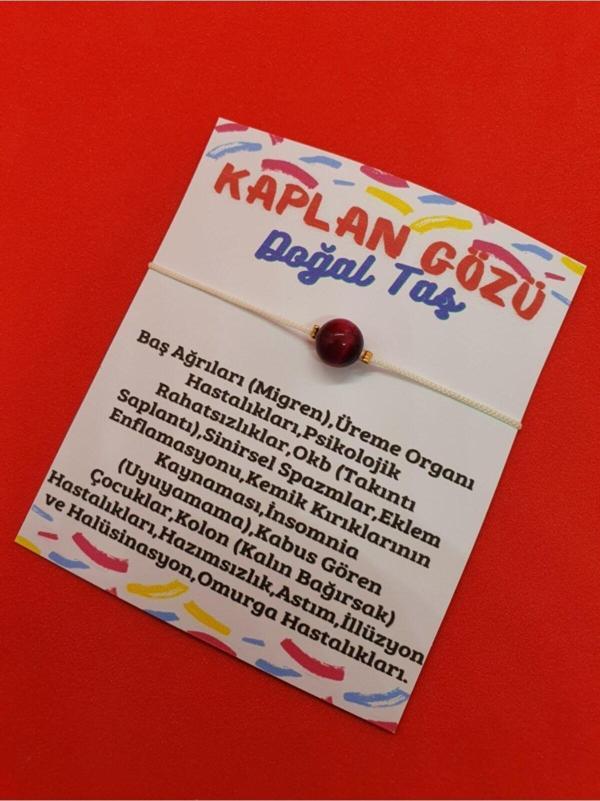 Sertifikalı Kaplan Gözü Doğal Taş Bileklik Ayarlamalı Bağlama Sistemi - Image 1