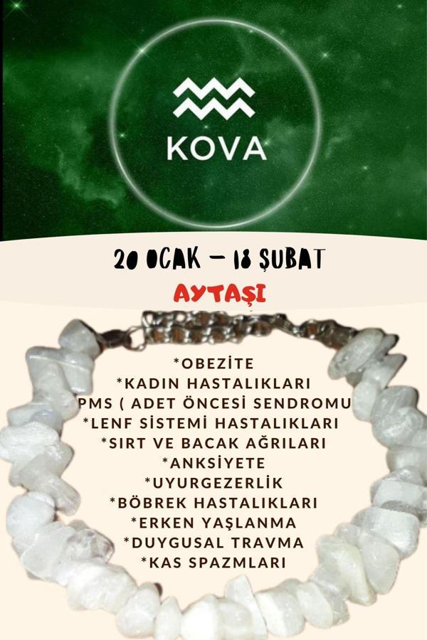 Sertifikalı Burç Taşı Kova Burcu Aytaşı Bileklik - Image 1