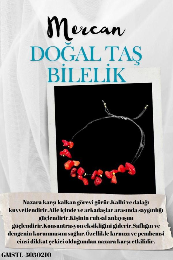 Sertifikalı Doğal Taş Mercan Bileklik Özel Tasarım El Yapımı Asansör Kilit Sistemi - Image 1