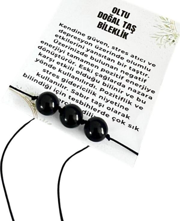 Sertifikalı Oltu Taşı Bileklik Asansörlü Kilit Sistemi - Image 1
