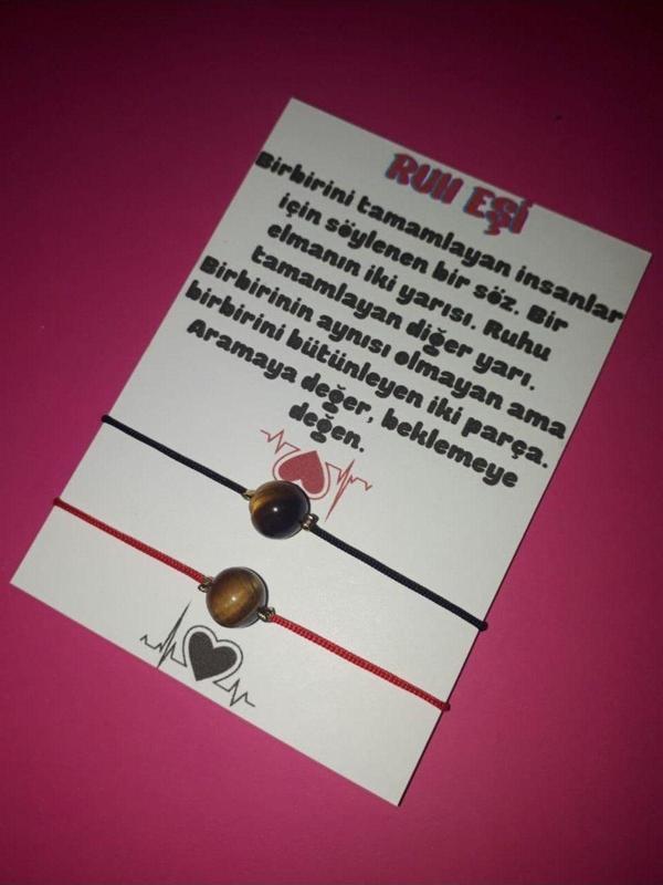 Ruh Eşi Kaplan Gözü Doğal Taşlı İp Bileklik - Image 1