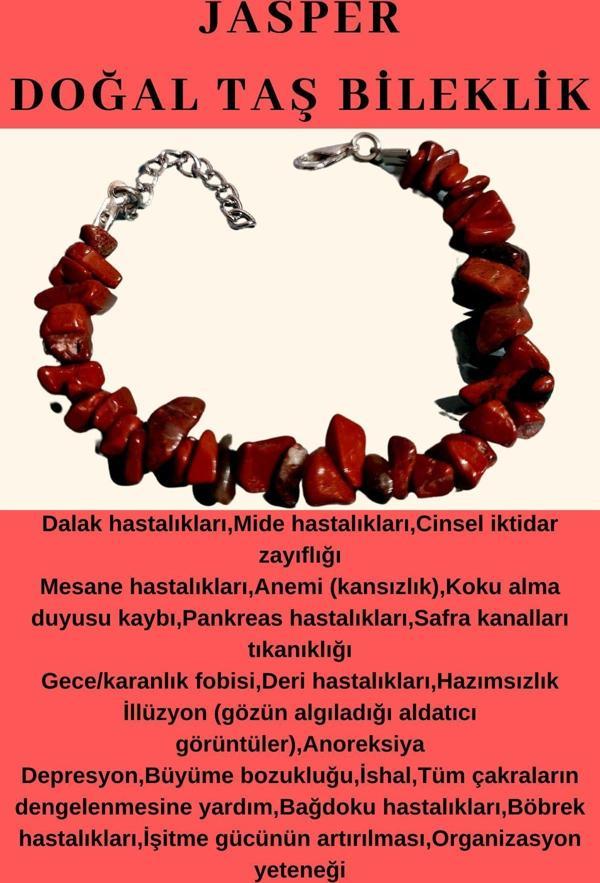Jasper Doğal Taş Bileklik AAA Kalite Sürpriz Hediyeli - Image 1