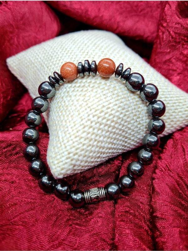 Yıldız & Hematit Doğal Taş Bileklik - Image 1