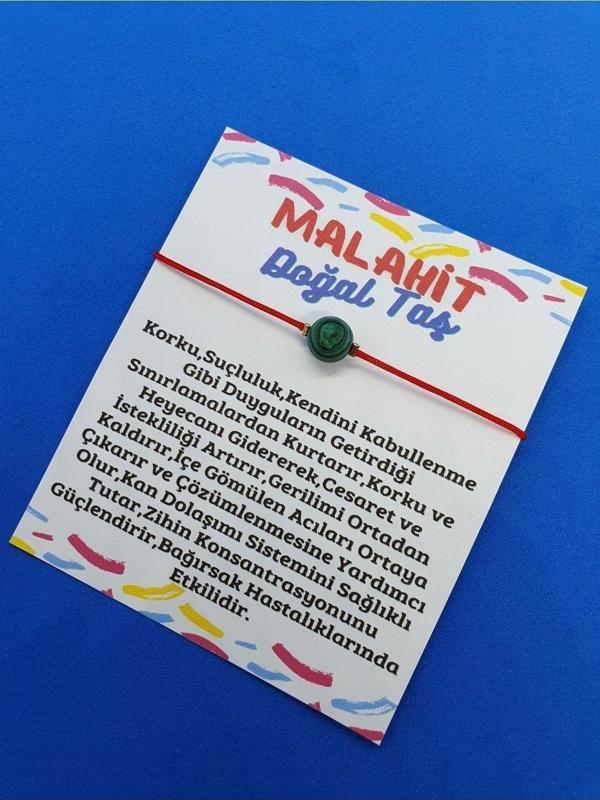 Malahit Taşı Bileklik Orijinal Doğal Taş - Image 1
