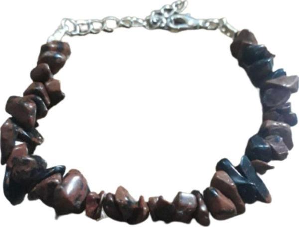 Sertifikalı Obsidyen Taşı Doğal Taş Bileklik - Image 1