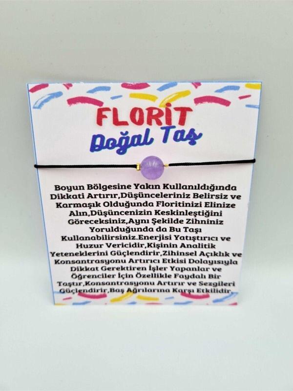 Sertifikalı Doğal Taş Florit Taşı Bileklik - Image 1