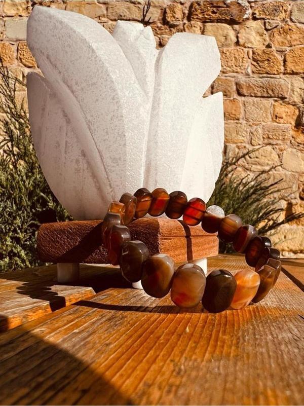 Doğal Bostwana Akik Taşı Özel Kesim Rolex Bileklik AAA Kalite - Image 1