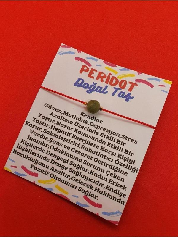 Peridot Doğal Taş Bileklik Ayarlamalı - Image 1
