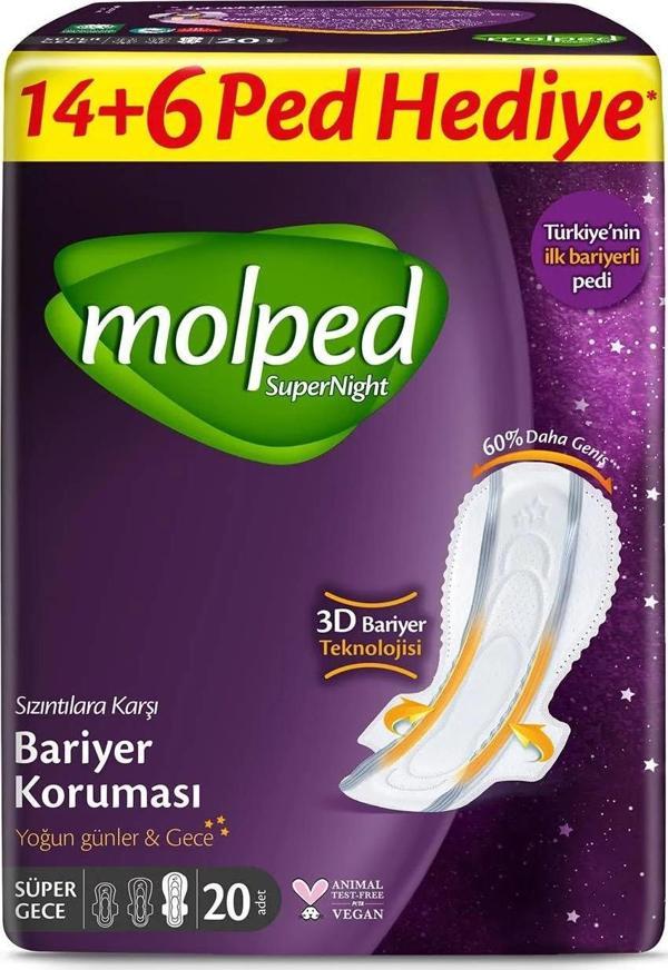Molped Supernight Dev Ekonomik Ped Süper Gece 20x5 100 Adet - Image 1