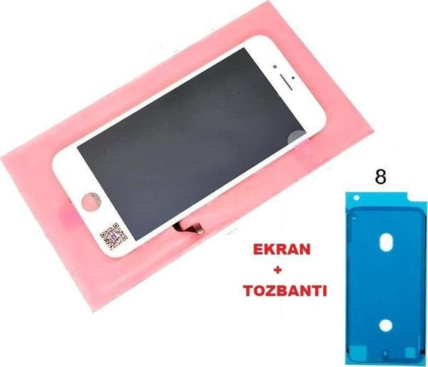 Tkgz İphone 8 Lcd Ekran dokunmatik (LW Marka TOZ BANTI) BEYAZ - Image 1