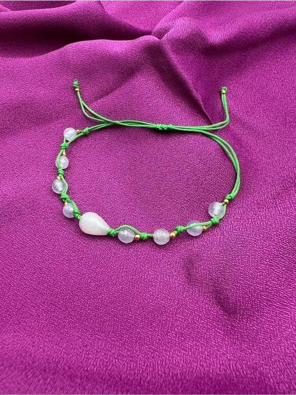 Doğal Taş Tasarım Bileklik El Yapımı Asansörlü Kilit Sistemi Yeşil - Image 1