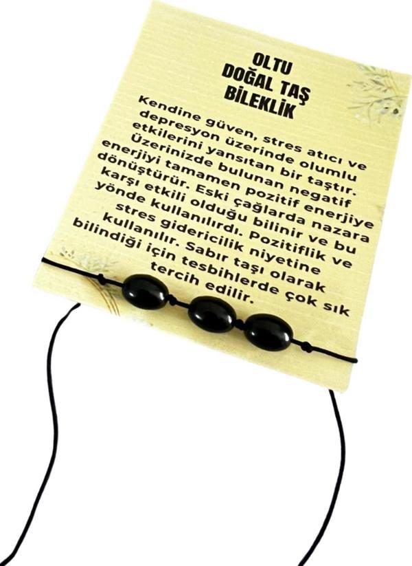 Sertifikalı Oltu Taşı Bileklik Asansörlü Kilit Sistemi Sürpriz - Image 1