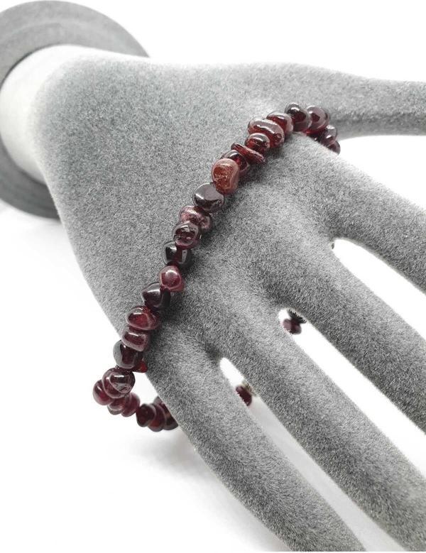 Doğal Lal (Kırmızı Granat) Taşı Bileklik - Image 1