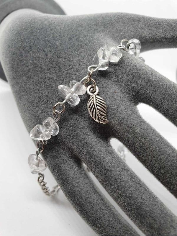 Sertifikalı Kristal Kuvars Taşı Bileklik Orijinal Doğal Taş Tasarım Bileklik - Image 1