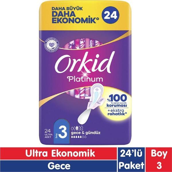 Orkid Platinum Gece Ped 24 Adet - Image 1