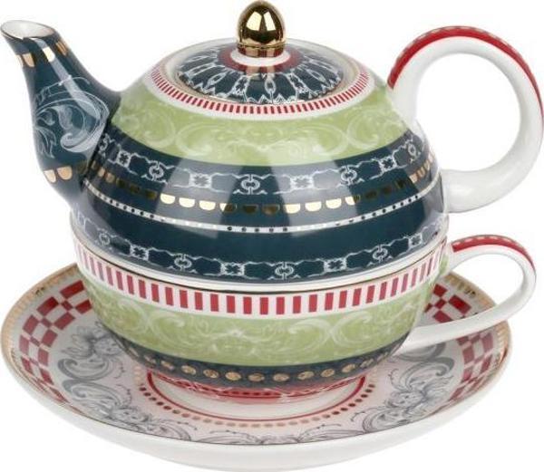 Lucky Art Lancelot Bone Tek Kısılık Demlık & Fıncan Setı - Image 1