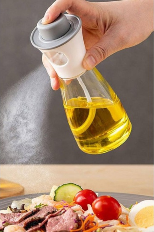 220 ml Sprey Püskürtmeli Cam Yağdanlık Zeytinyağı Limon Sirke Püskürtmeli Yağdanlık - Image 1