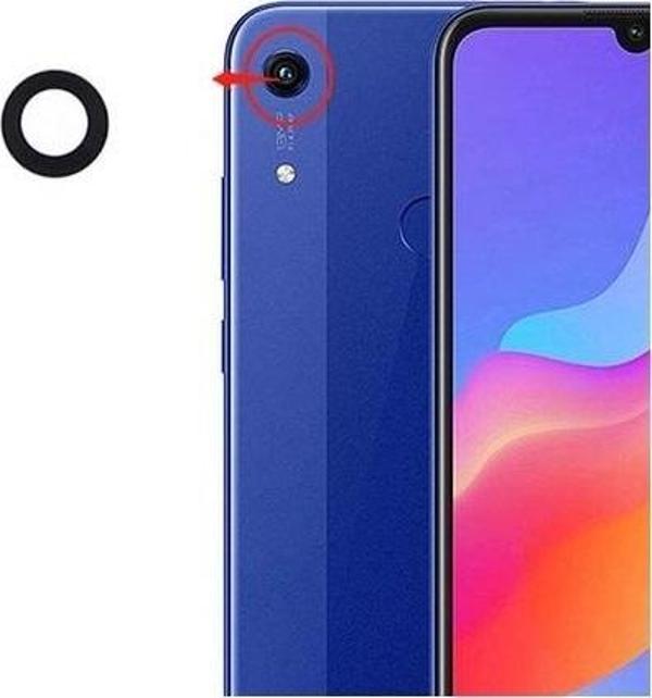 Tkgz Huawei HONOR 8A Arka Kamera Camı Lens Yapışkanlı - Image 1