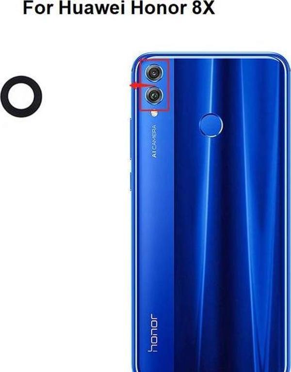 Tkgz Huawei HONOR 8X Arka Kamera Camı Lens Yapışkanlı - Image 1
