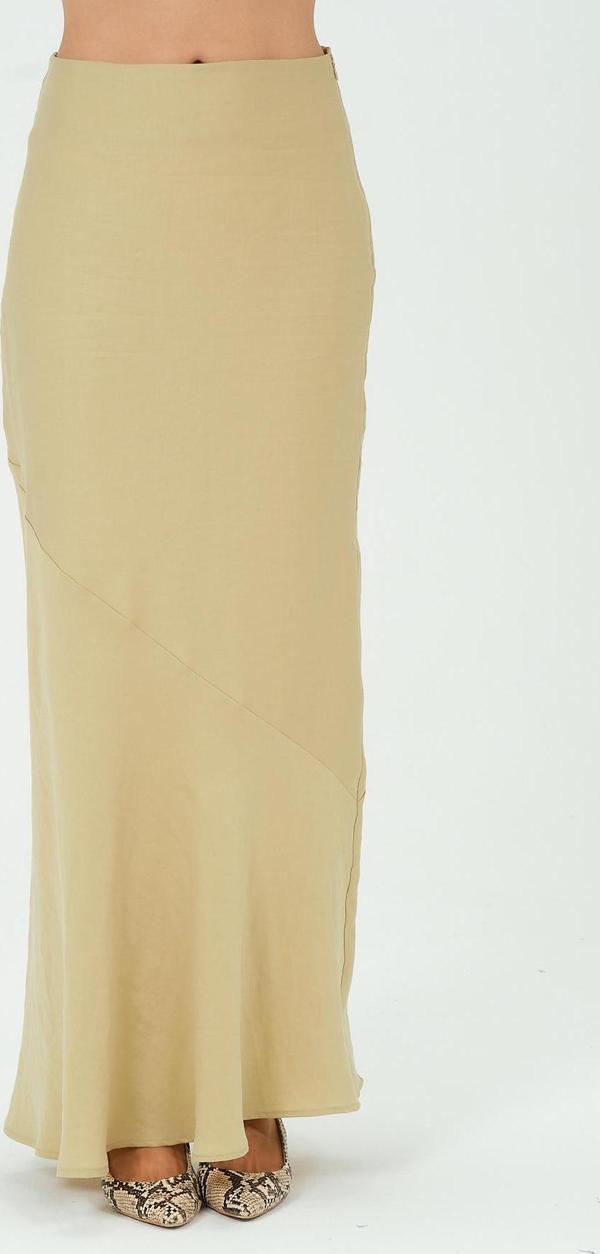 Kadın Yüksel Bel Detaylı Midi Etek  - Image 1
