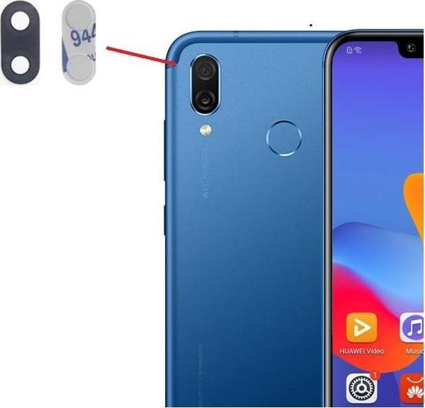 Tkgz Huawei HONOR PLAY Arka Kamera Camı Lens Yapışkanlı - Image 1