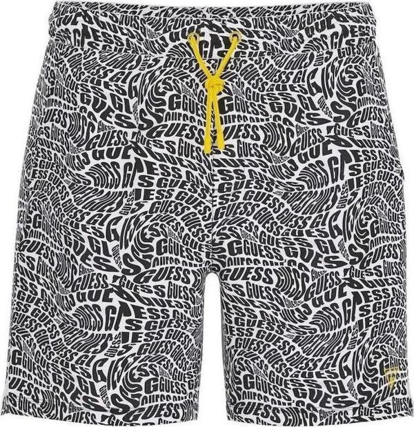 Guess Swımtrunk Medıum Dıstorted 100 Erkek Siyah Şort F5GT04WG2D2-PJ0V - Image 1
