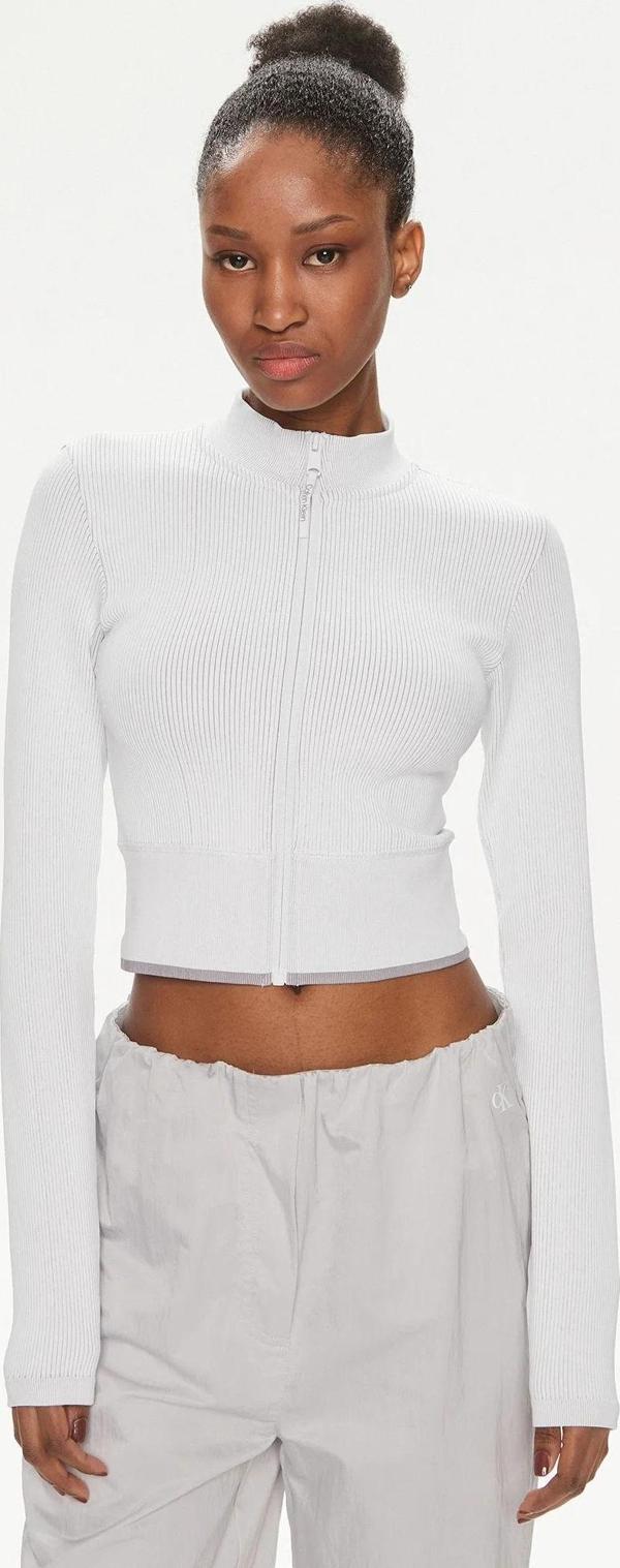 Calvin Klein Kadın Beyaz Crop Ceket - Image 1