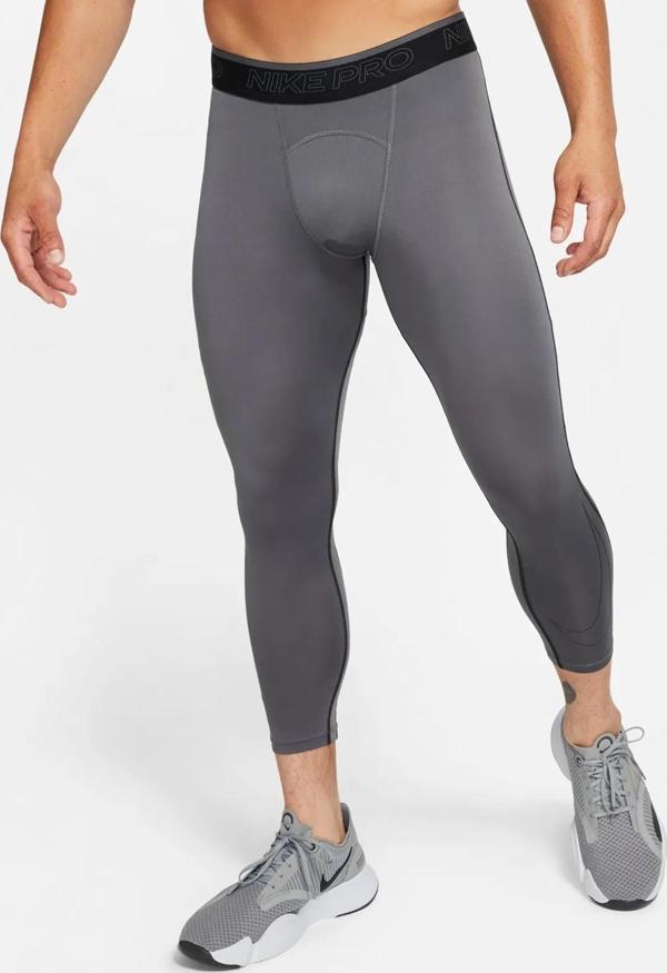 Nike Pro Dri-Fit Erkek Gri Antrenman Tayt - Image 1