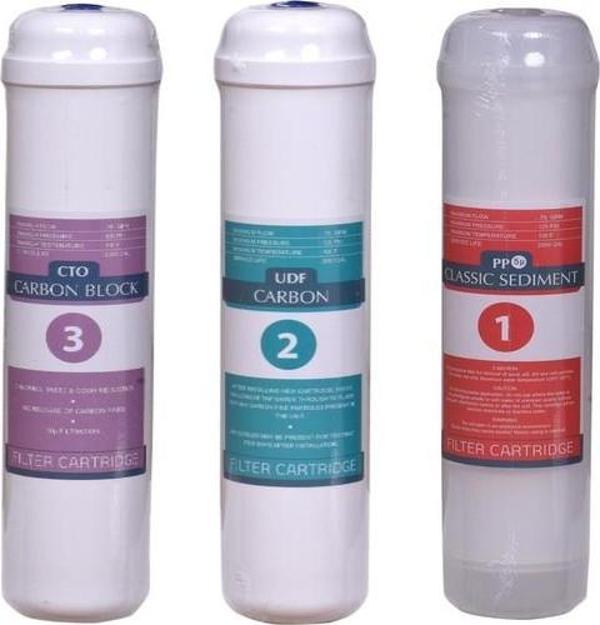 Jammy Filter Su Arıtma Cihazı 12" Inline 3'lü Filtre Seti - Image 1