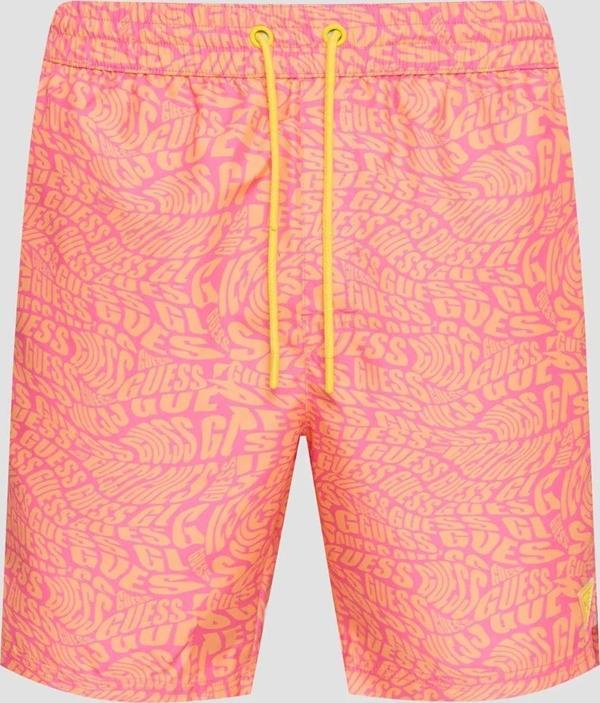 Guess Swımtrunk Medıum Dıstorted 100 Erkek Turuncu Şort F5GT04WG2D2-P6ER - Image 1