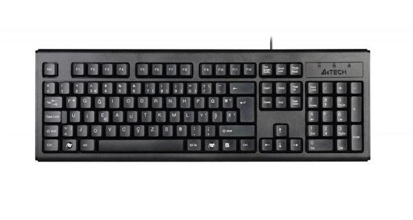 A4 Tech Km-720, Siyah, Usb Kablolu, Türkçe F, Multimedya Klavye - Image 1