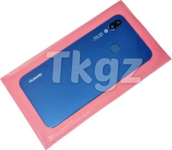 Tkgz Huawei P20 Lite Arka Pil batarya Kapağı (CAM KAMERA LENSİ) MAVİ - Image 1