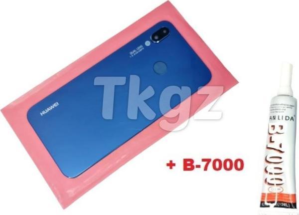 Tkgz Huawei P20 Lite Arka Pil batarya Kapağı (LENS Lİ CAM+B-7000) MAVİ - Image 1