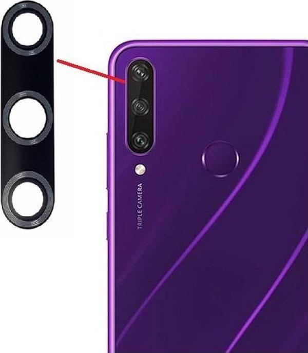 Tkgz Huawei Y6P Arka Kamera Camı Lens Yapışkanlı - Image 1