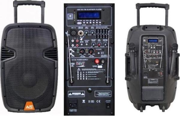 ACE PAQ-15AB 15 Watt Taşınabilir Çift Mikrofonlu Şarjlı Amfi - Image 1